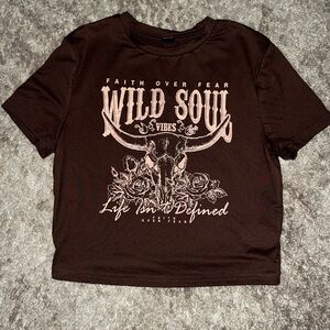 SHEIN Chocolate Brown Tee